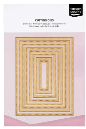 Vaessen Creative - Snijmal Rechthoek met Stikrand Beperkte Voorraad