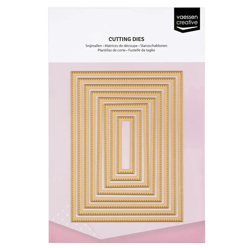 Vaessen Creative - Snijmal Rechthoek met Stikrand Beperkte Voorraad