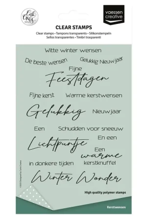 Vaessen Creative - Clear Stempels Nederlandse Kerstteksten Dagaanbieding
