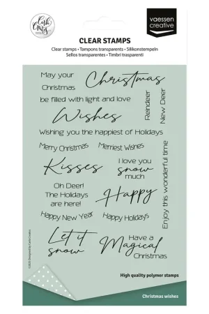 Betaalbaar Vaessen Creative - Clear Stempels Engelse Kerstteksten