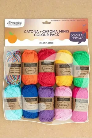 Tijdelijk Beschikbaar Scheepjes Catona en Chroma Colour Pack 10x25g - Fruit Platter