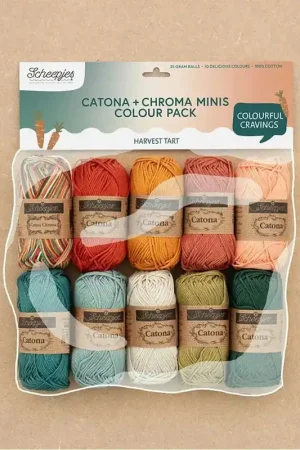 Beperkt Aanbod Scheepjes Catona en Chroma Colour Pack 10x25g - Harvest Tart