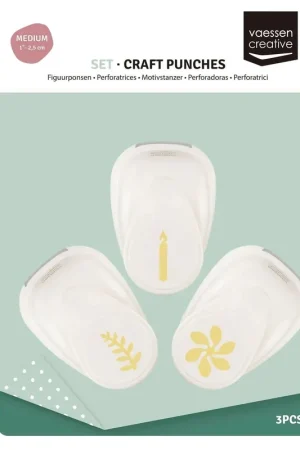 Vaessen Creative - Figuurpons Set Kerststukje (3 stuks) Tijdelijk Beschikbaar