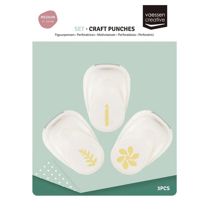 Vaessen Creative - Figuurpons Set Kerststukje (3 stuks) Tijdelijk Beschikbaar