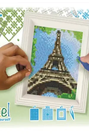 Weekendaanbieding Pixelhobby Giftpack Eiffel Toren met lijst