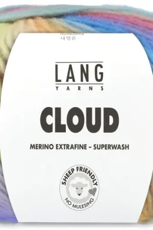 Fabrieksprijs Lang Yarns Cloud - 22 Pastelregen - Chunky / Dik Merinowol Garen met Kleurverloop