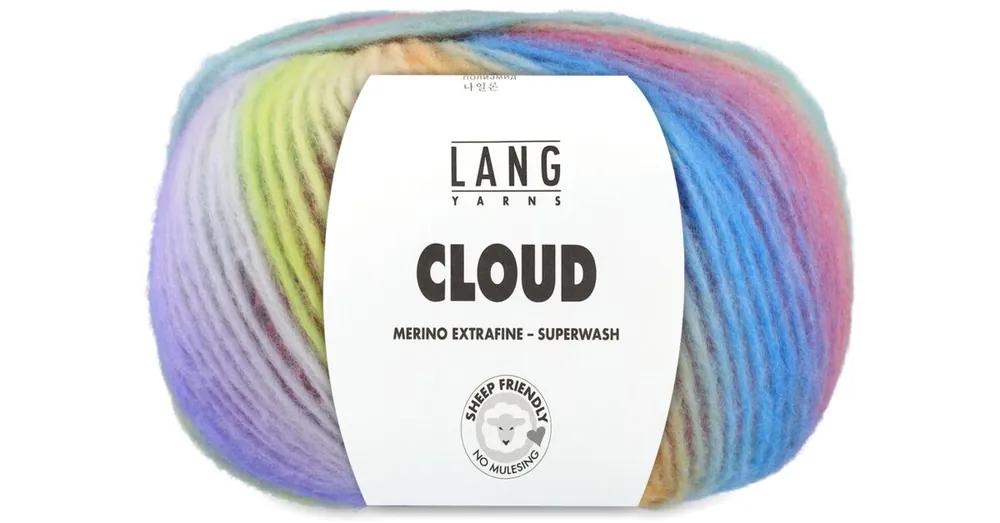 Fabrieksprijs Lang Yarns Cloud - 22 Pastelregen - Chunky / Dik Merinowol Garen met Kleurverloop