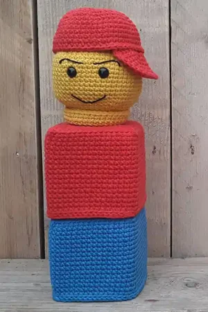Favoriet Lego stapelpop haken - haakpakket Lego