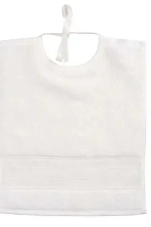 Slabbetje met borduurrand - gebroken wit Uitverkoop