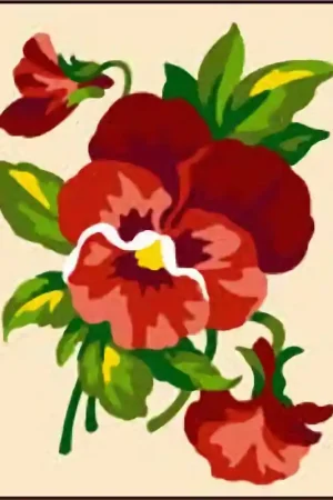 Viooltjes borduren - voorbedrukt borduurpakket beginner - Seg de Paris Weekendaanbieding