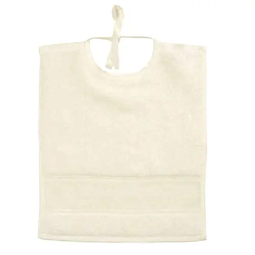 Flitsaanbieding Slabbetje met borduurrand - ecru