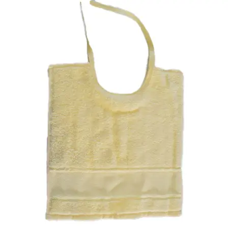 Premium Slabbetje met borduurrand - geel