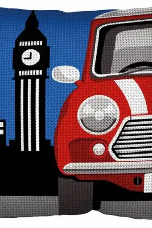 Mini in Londen Borduurkussen - SEG de Paris borduurpakket Favoriet