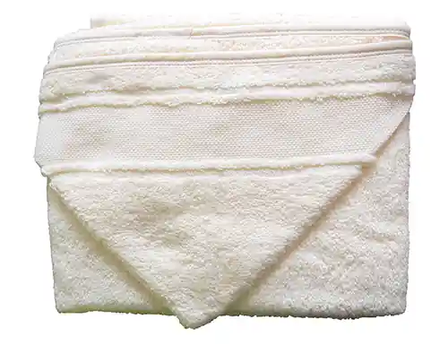 Rechtstreeks Van De Fabrikant Baby badcape ecru met borduurrand