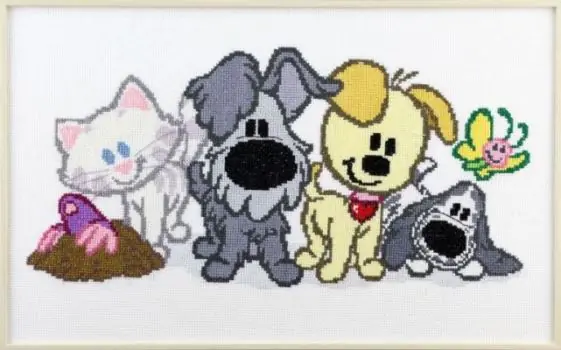 Woezel en Pip en vrienden borduurpakket - Pako 271.045 Lage Kosten