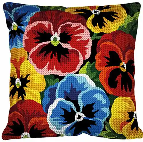 Uitverkoop Violenbed Borduurkussen - SEG de Paris borduurpakket