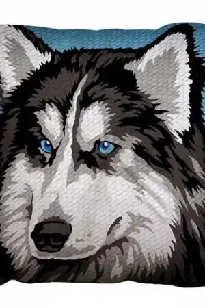 Husky Borduurkussen - SEG de Paris borduurpakket Laatste Kans