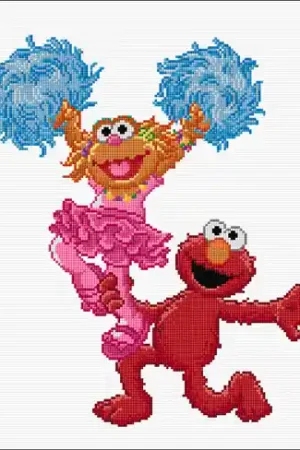 Dancing Sesamstraat, Borduurpakket Thea Gouverneur Op = Op