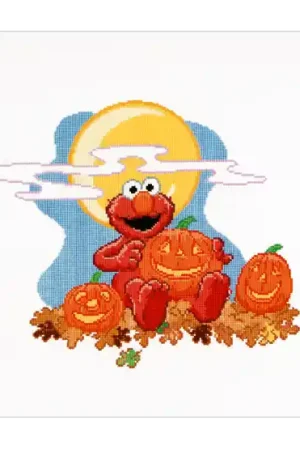 Haloween Sesamstraat, Borduurpakket Thea Gouverneur Hete Deal