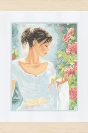 Aanbieding Borduurpakket LanArte - Red flowers