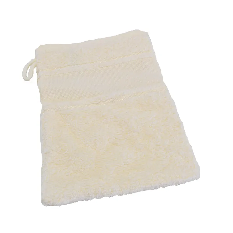 Washand ecru met borduurrand Fabrieksprijs