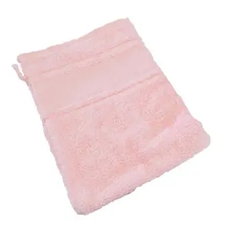 Koop Online Washand roze met borduurrand