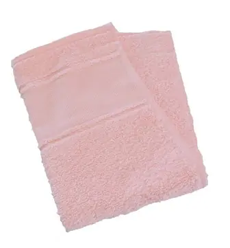 Bestseller Gastendoekje roze met borduurrand