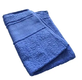 Handdoek koren blauw met borduurrand Gereduceerde Prijs