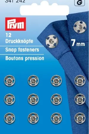 Tijdelijk Beschikbaar opnaaibare Drukknopen 7mm zilver - Prym