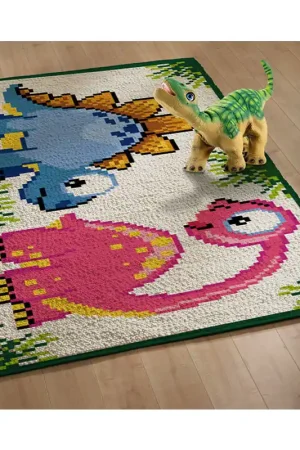 Dinosaurus vloerkleed knopen - Knooppakket Smyrnalaine Korting