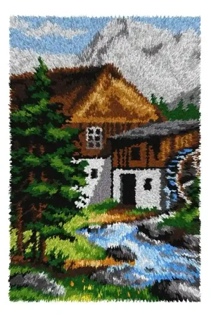 Watermolen vloerkleed knopen - smyrna knooppakket Orchidea Voordeelprijs