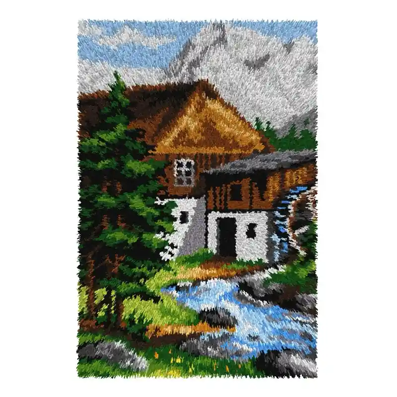 Watermolen vloerkleed knopen - smyrna knooppakket Orchidea Voordeelprijs