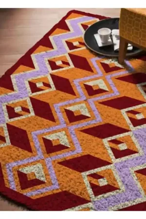 Koopje Cube vloerkleed knopen - Knooppakket Smyrnalaine 3986