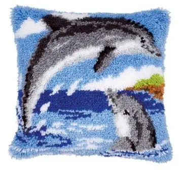 Twee Dolfijnen knoopkussen - Vervaco knooppakket Koopje