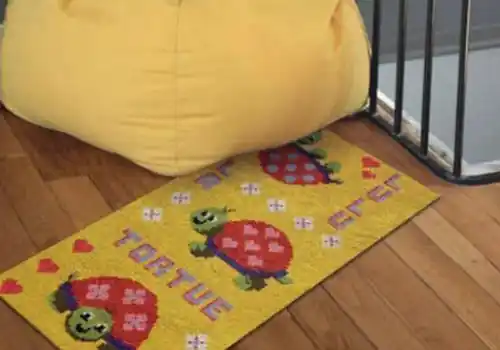 Gereduceerde Prijs Schildpad Lulu vloerkleed knopen - Knooppakket Smyrnalaine 3663