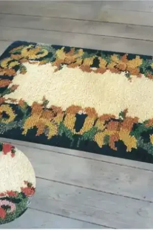 Roze Lelies vloerkleed knopen - Knooppakket Smyrnalaine 3923 Gecertificeerd