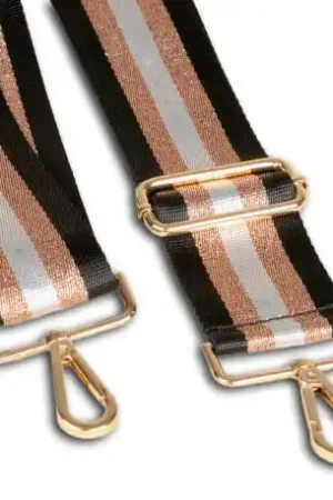 Verstelbare schouderband gestreept met musketonhaken - 5 x 130 cm Bestseller