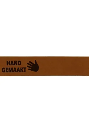 2 Leren labels 'Hand gemaakt' 004 - Durable Lage Prijs