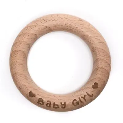 Tijdelijk Beschikbaar Bijtring Hout - Baby Girl- Durable