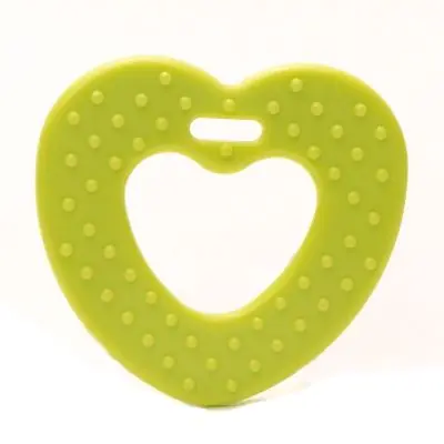Beperkte Voorraad Bijtring Hart met noppen - groen -2 stuks -Durable