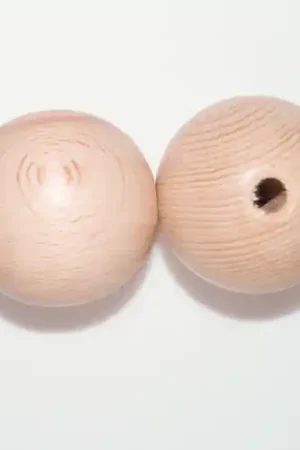 Koop Vandaag Houten kralen 50 mm - 2 stuks