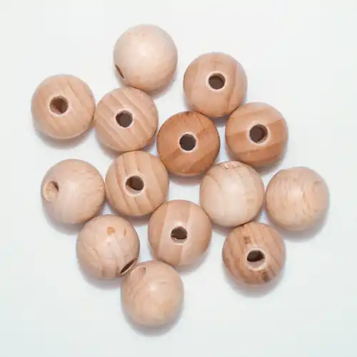 Houten kralen 15 mm - 14 stuks Finale Uitverkoop