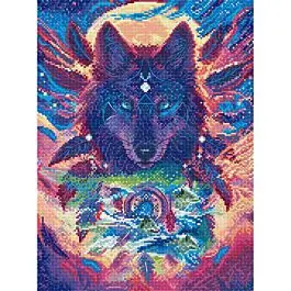 Alleen Vandaag Letistitch borduurpakket wolf magie L9976 telpatroon