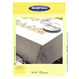 Voorbedrukt tafelkleedCharme van margot in kruissteek excl garen afm 140x200cm Gereduceerde Prijs