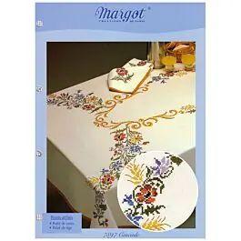 Rechtstreeks Van De Fabrikant Voorbedrukt tafelkleed7897 cascade van margot in kruissteek excl garen afm 140x200cm