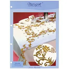 Voorbedrukt tafelkleed7872 favorite van margot in kruissteek excl garen afm 140x180cm Superprijs