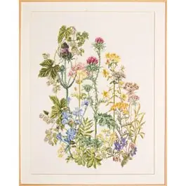 Thea Gouveneur borduurpakket kruiden struik 424A aida telpatroon Direct Beschikbaar