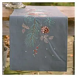 Vervaco borduurpakket tafelloper kerstrozen PN-0216932 voorbedrukt Nu Kopen