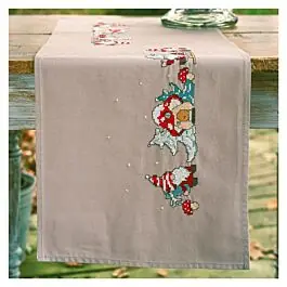 Vervaco borduurpakket tafelloper kabouter kerstdorp PN-0214765 voorbedrukt Koop Vandaag