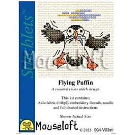 Superprijs Mouseloft borduurpakket vliegende papegaaiduiker 004-V03 telpatroon